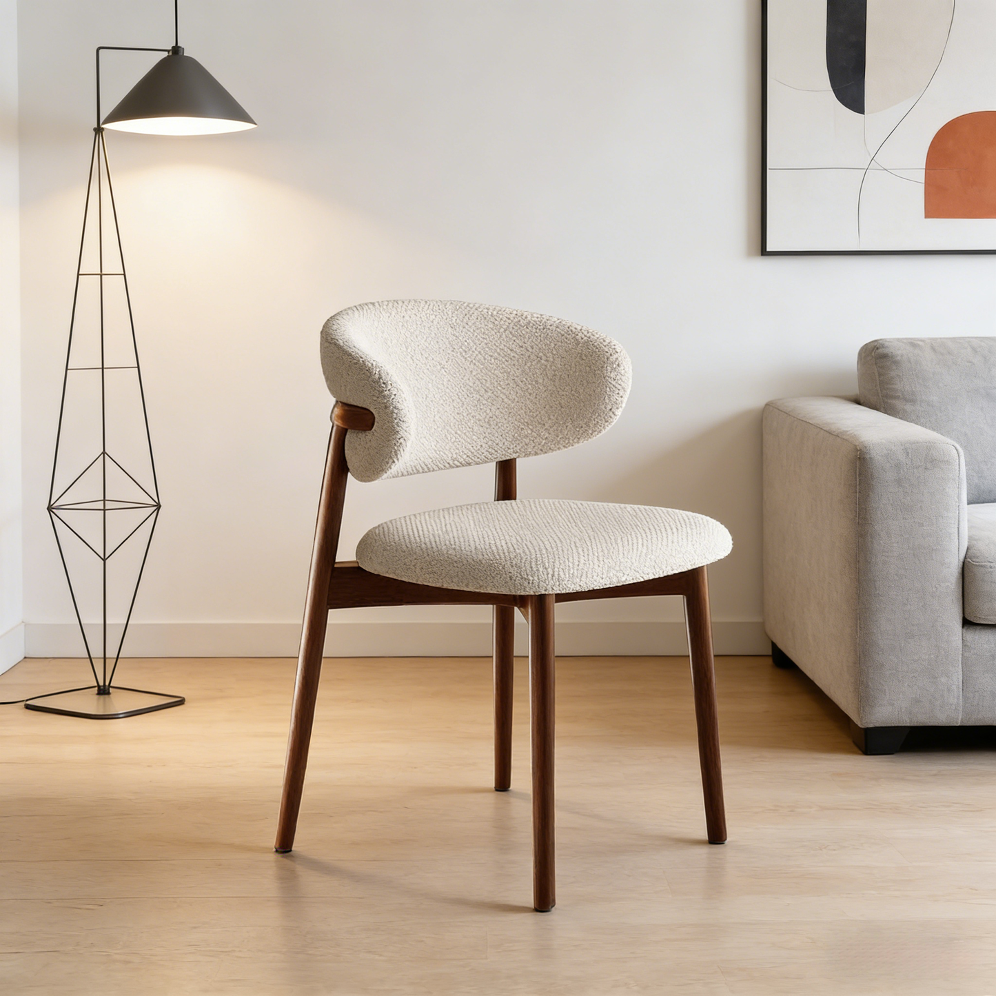 Fabric Backrest Dining Chair