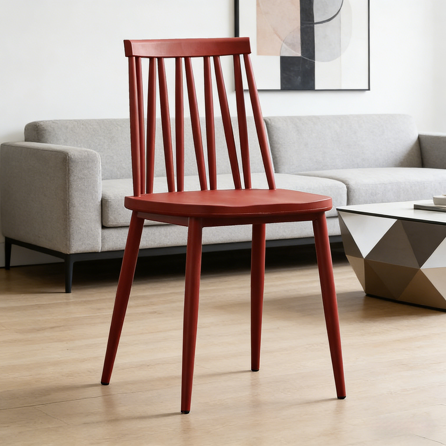 Nordic Minimalist Plastic Backrest Chair