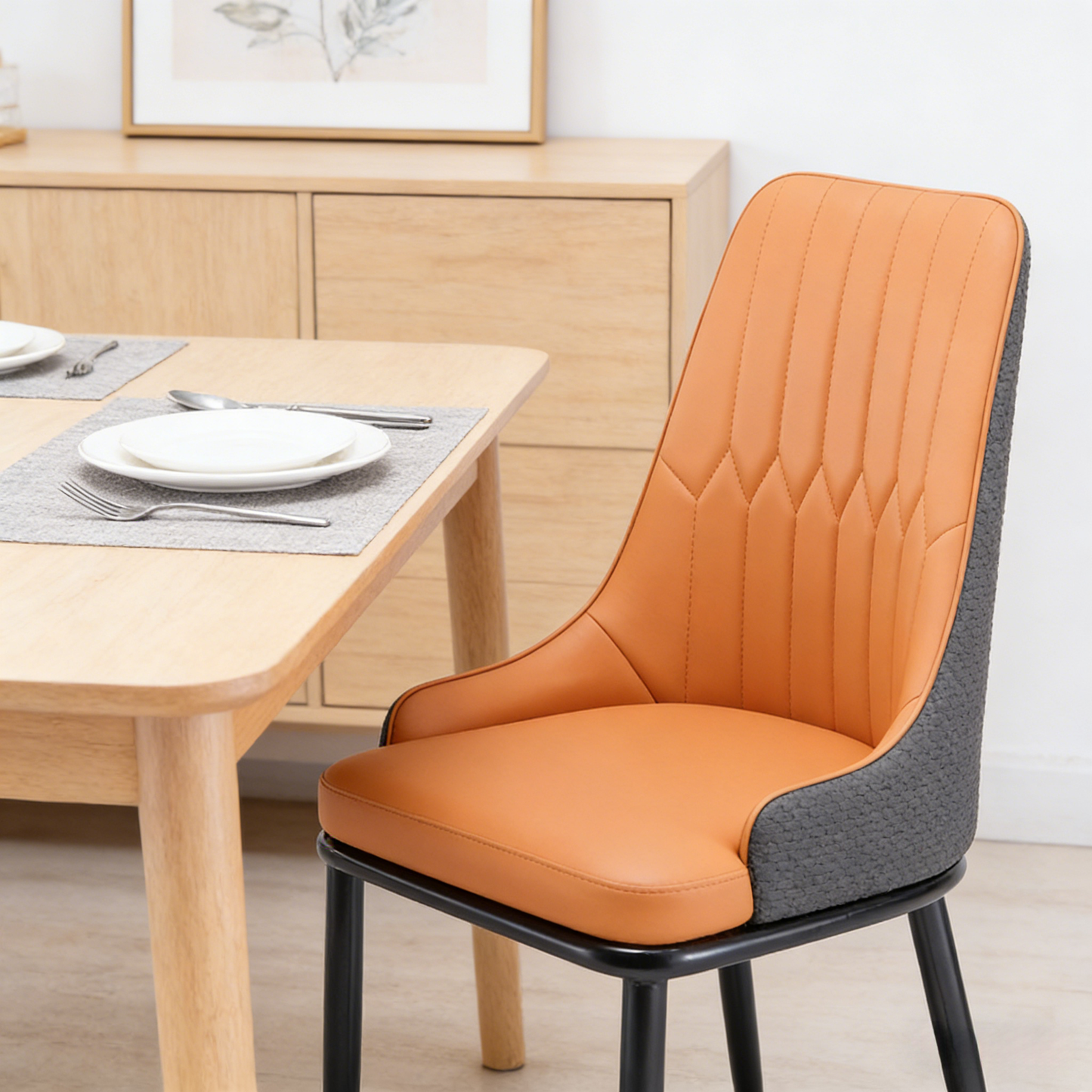 Leather Backrest Dining Chair