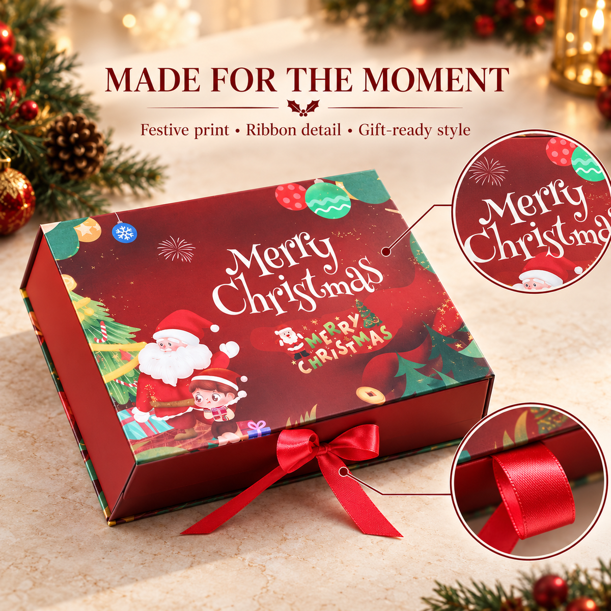 Christmas Gift Box(22 × 17 × 8.5 cm)