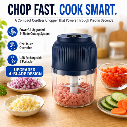🔥Limited Time Buy One Get One Free!🔋 Wireless Mini Food Chopper with USB Charging✨