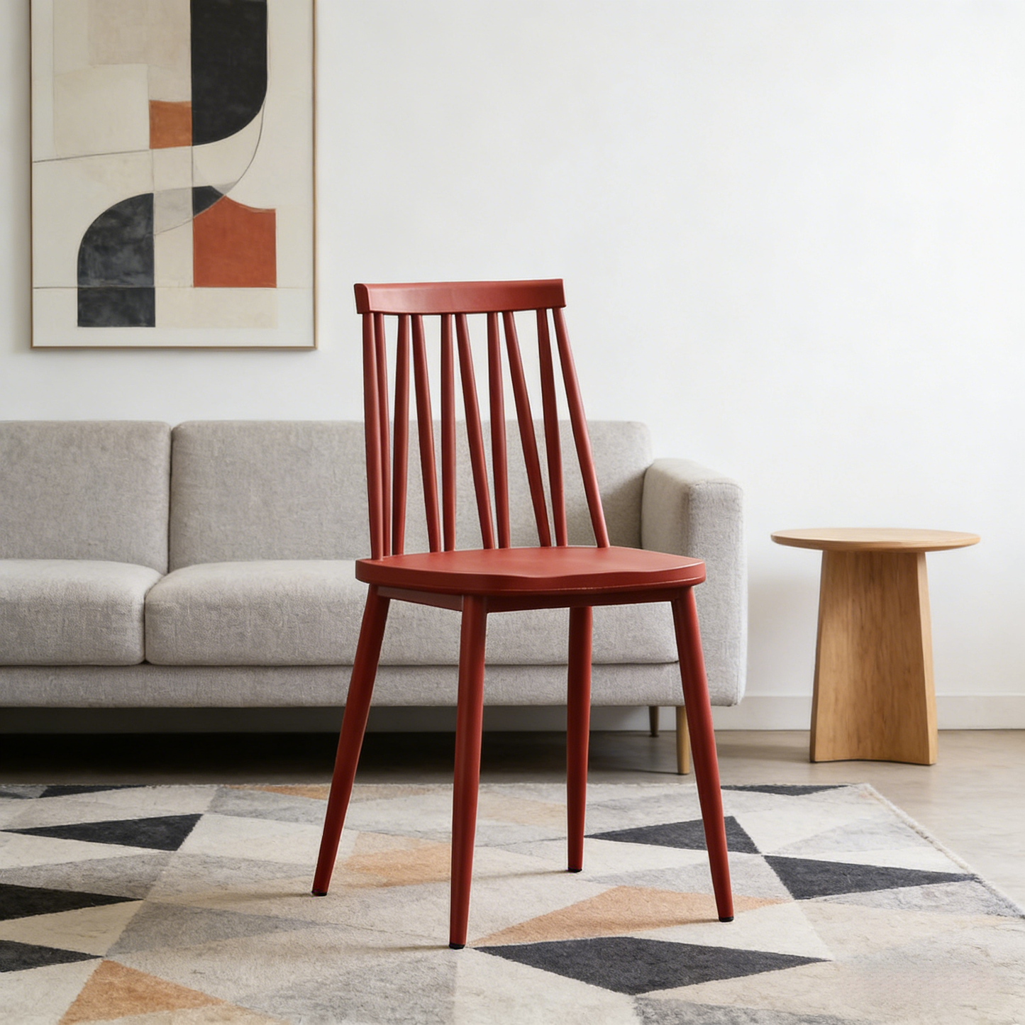 Nordic Minimalist Plastic Backrest Chair
