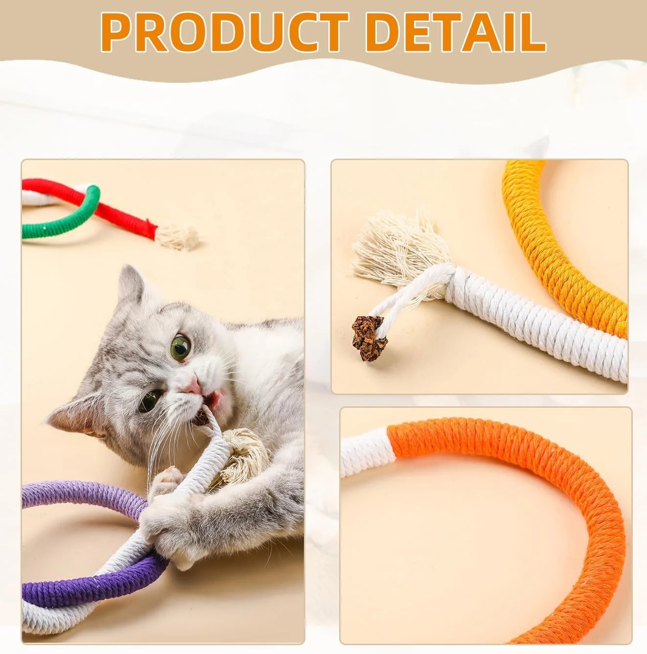 🔥Get Promotion 49% OFF🐱 Cat Toys Chew Ropes