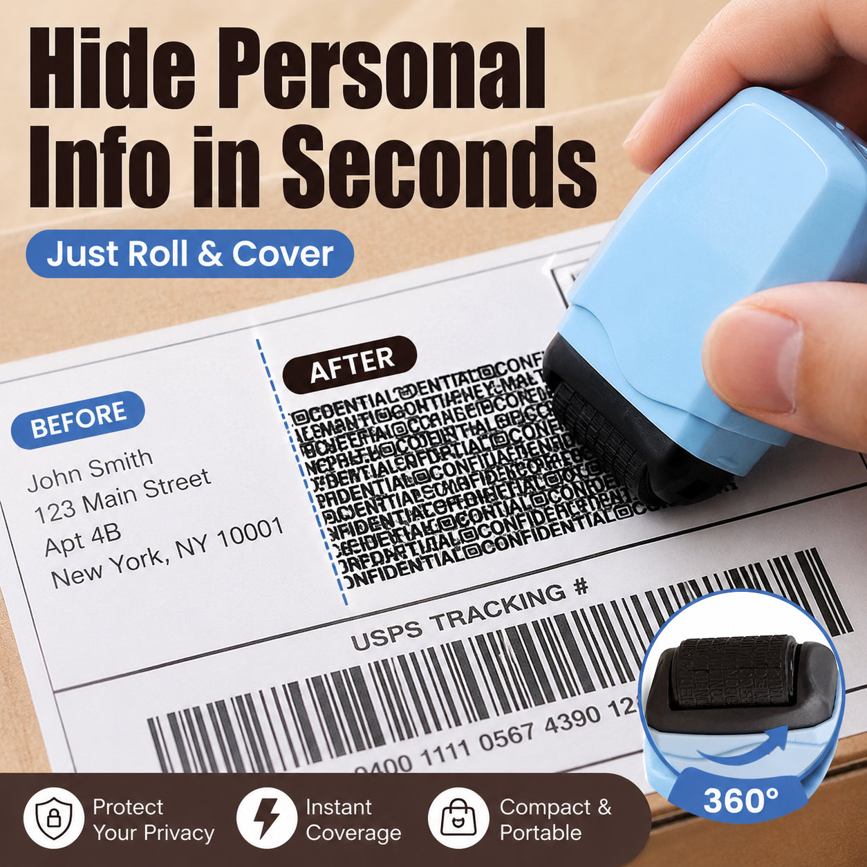 🔒 Cover Private Information in Seconds — No Shredder Needed! 🛡️