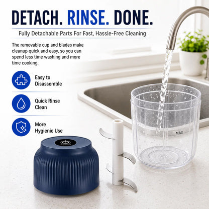 🔥Limited Time Buy One Get One Free!🔋 Wireless Mini Food Chopper with USB Charging✨