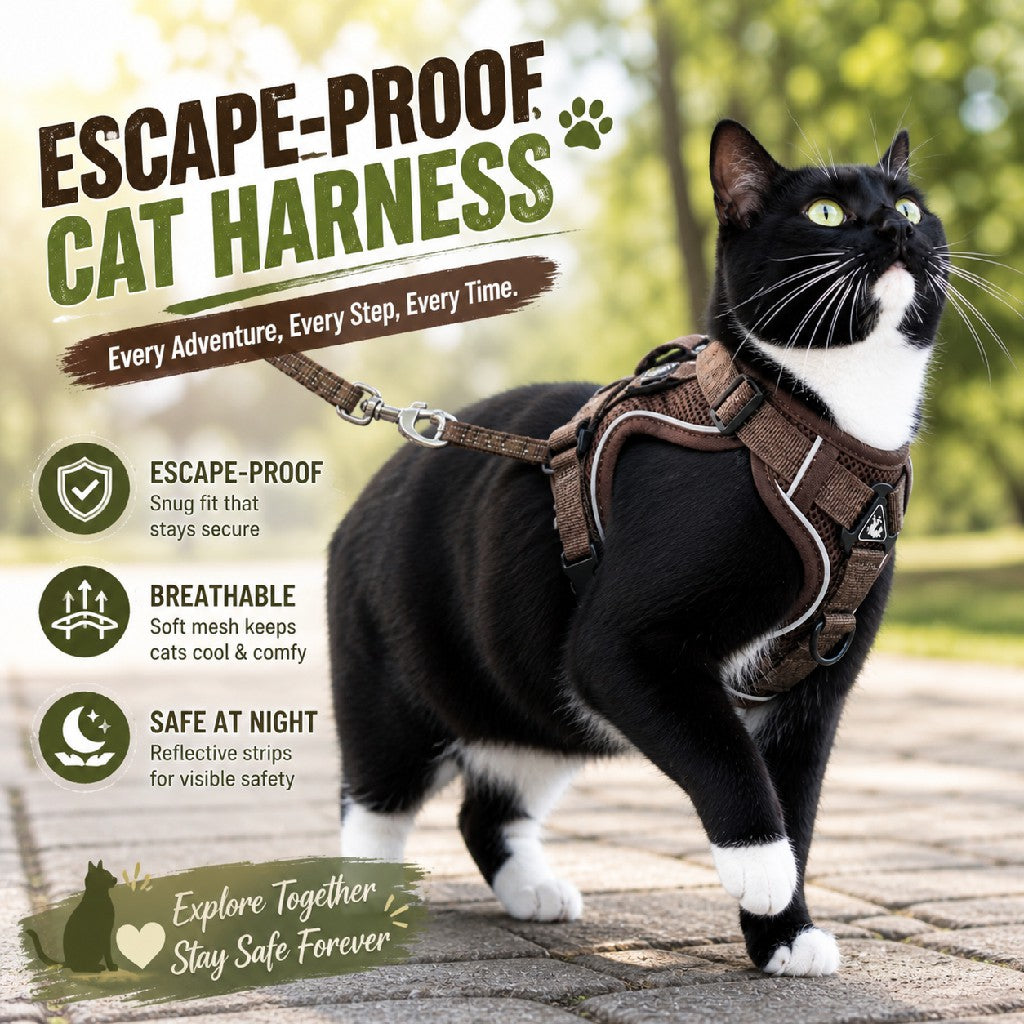 Escape-Proof Cat Harness & Leash Set
