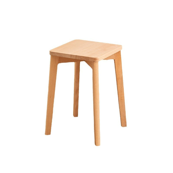 Solid Wood Square Stool
