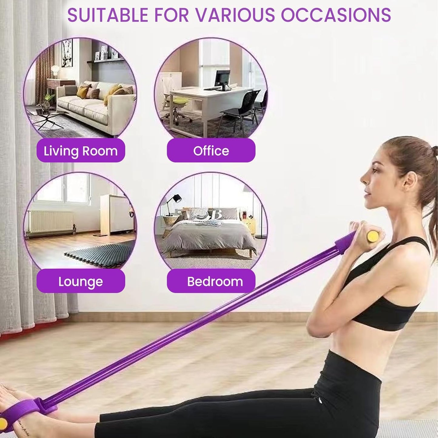 🔥Last Day 50% OFF🔥8-Tube Adjustable Pedal Resistance Trainer Full-Body Home Gym Versatility