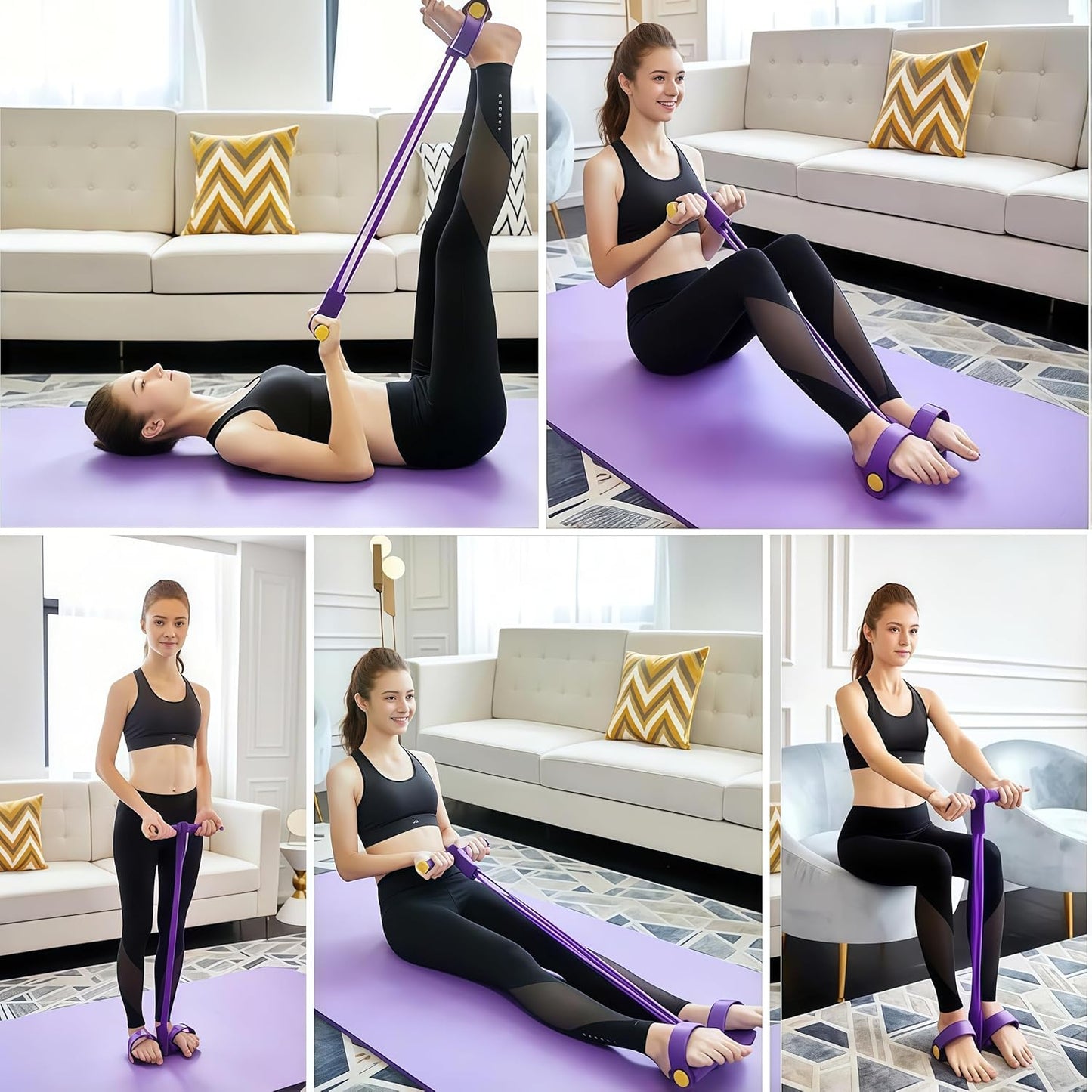 🔥Last Day 50% OFF🔥8-Tube Adjustable Pedal Resistance Trainer Full-Body Home Gym Versatility