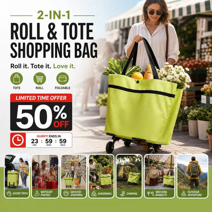 🔥HOT SALE 50% OFF🔥Foldable 2-in-1 Shopping Bag