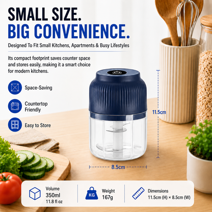 🔥Limited Time Buy One Get One Free!🔋 Wireless Mini Food Chopper with USB Charging✨